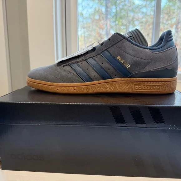 Adidas Men's Gray and Black Sneakers - Picture 3 of 4